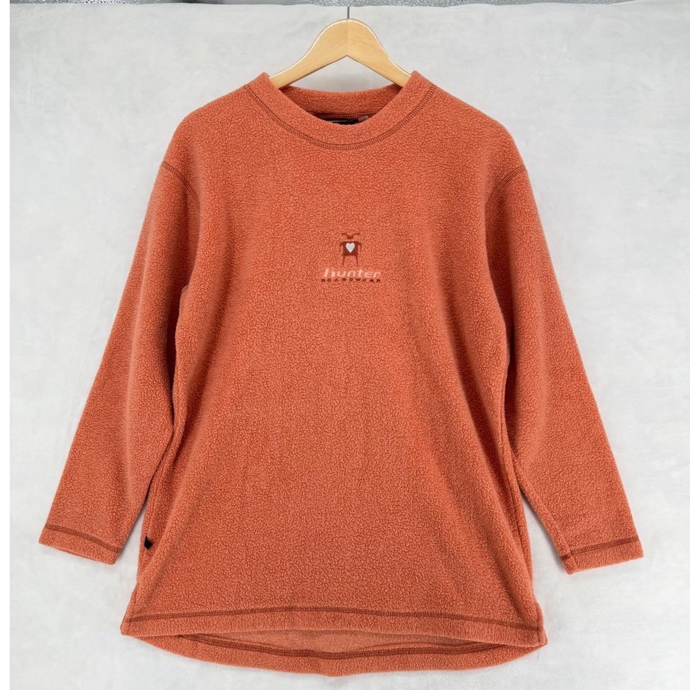 Vintage 1990s Hunter Boardwear Fleece Made in England Heavyweight Orange Sz 12